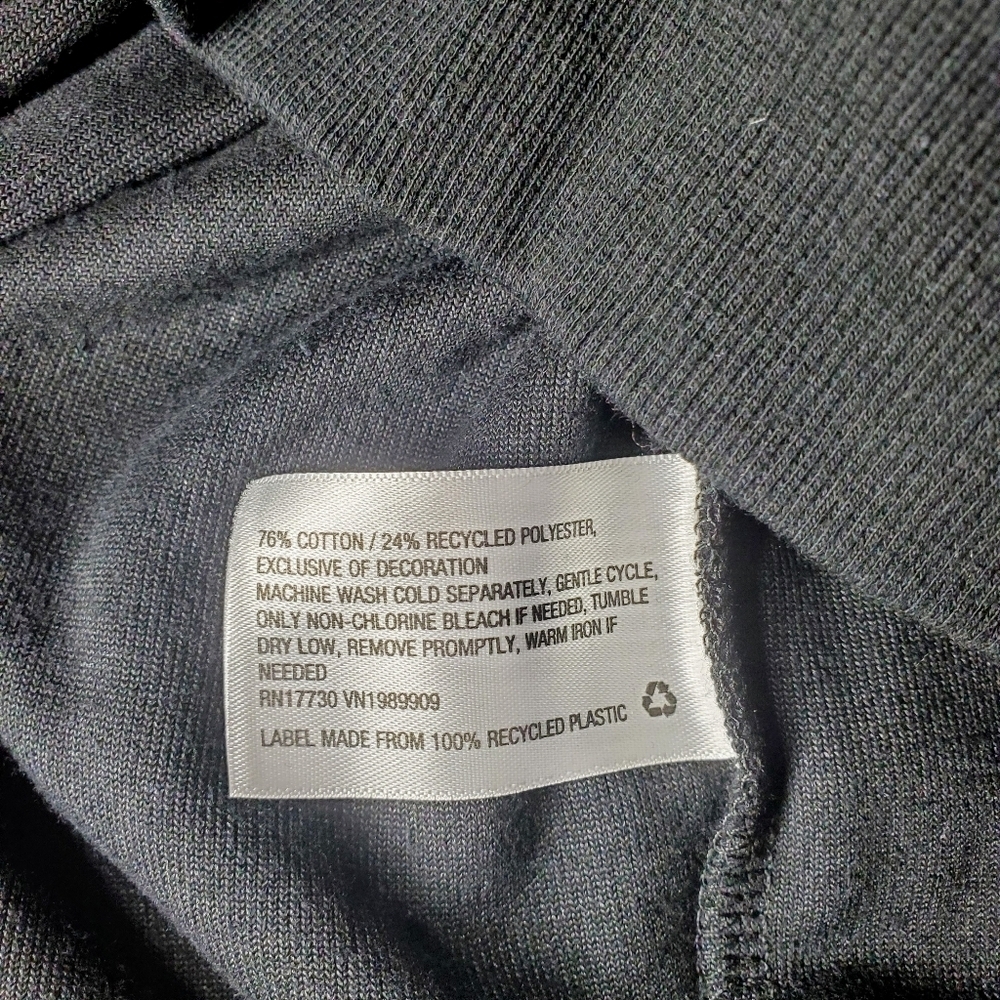 NWT JoyLab Black Velour Cropped Relaxed Fit Sweatshirt Women's Size XL - Picture 9 of 16